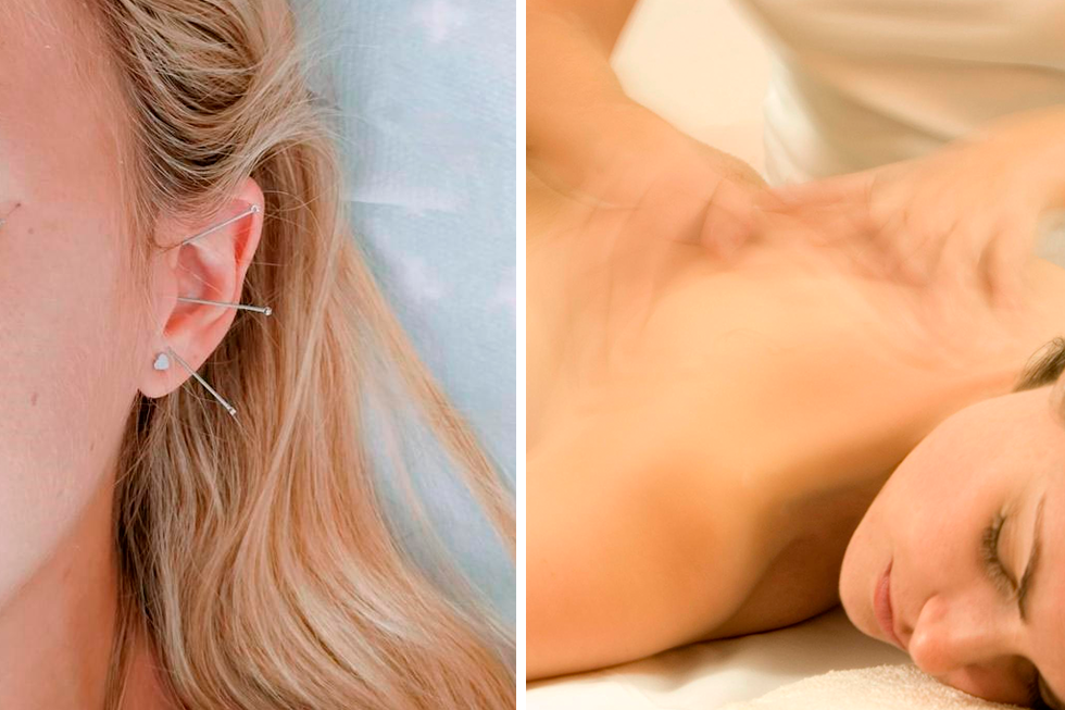 auriculoterapia y masaje corporal